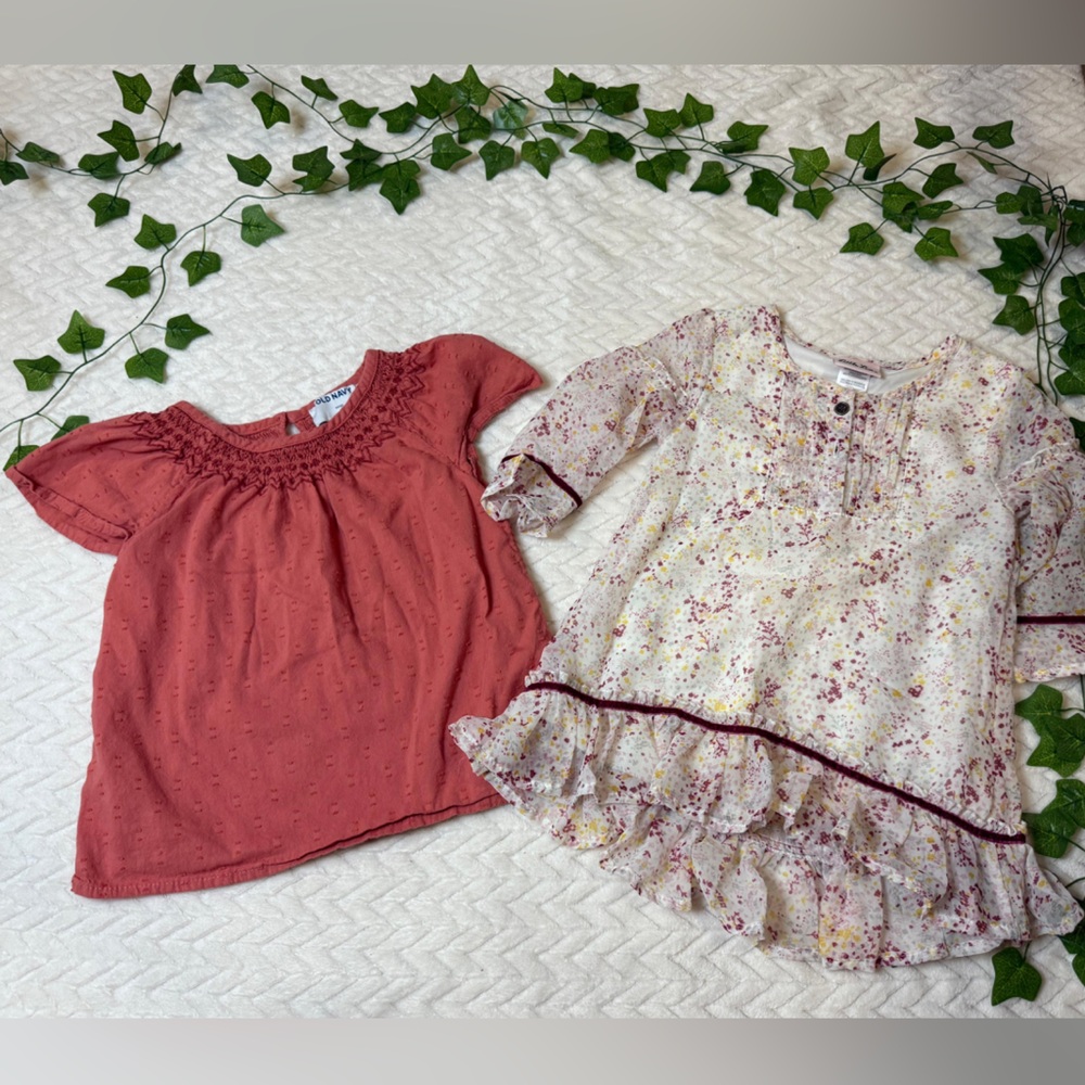 Little Lass Floral and Coral Dress Set
